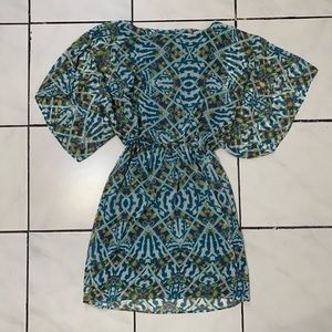 teenpLo Blue Summer Flowy Dress-Animal print like